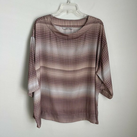 Bryn Walker Multicolor 3/4 Sleeve Boxy Blouse - Picture 1 of 7